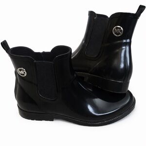 Michael Kors Glossy Black Rain Boots